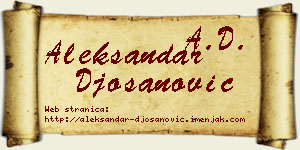 Aleksandar Đošanović vizit kartica